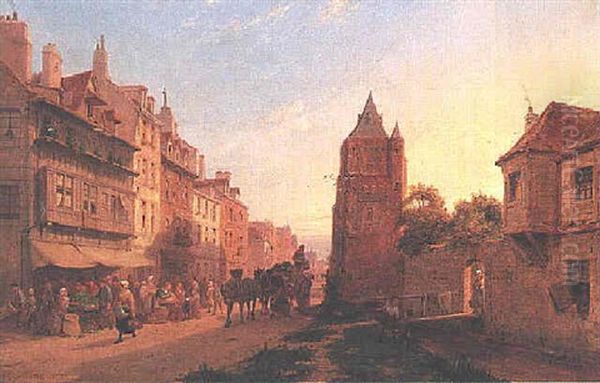 A Market Day, Rouen - view 1