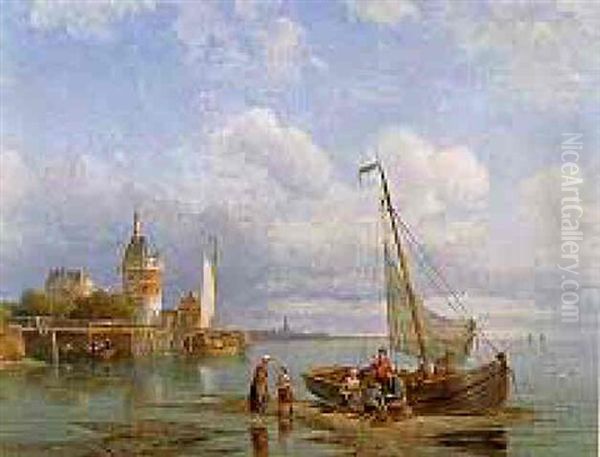 Shipping Off The Coast In A Stiff Breeze - view 1