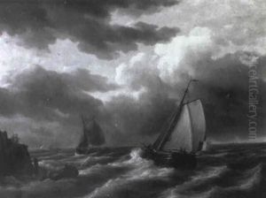 Hollandische Fischerboote Vor Der Hafeneinfahrt