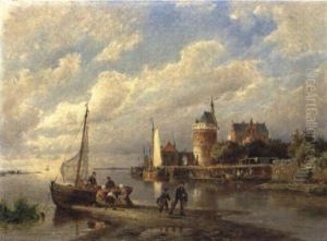 Ansicht Von Hoorn In Holland by Pieter Cornelis Dommershuijzen