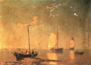 Shipping In A Squall by Pieter Cornelis Dommershuijzen