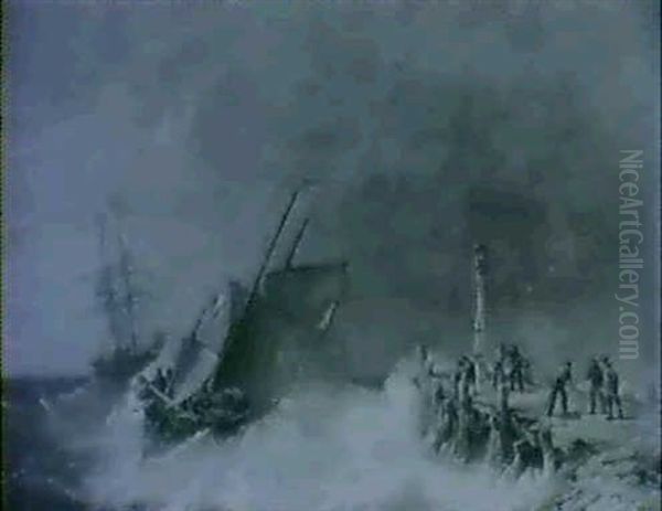 Vessels Offshore In Heavy Seas - view 1