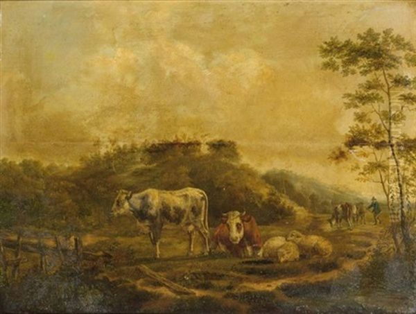 Cattle In A Wooded Landscape - view 1