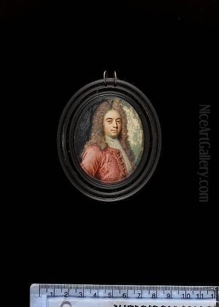 Sir Thomas Hare, 4th Bt. (c.1688-1760), Wearing Pale Crimson Coat, White Jabot And Full-bottomed Natural Wig. - view 1