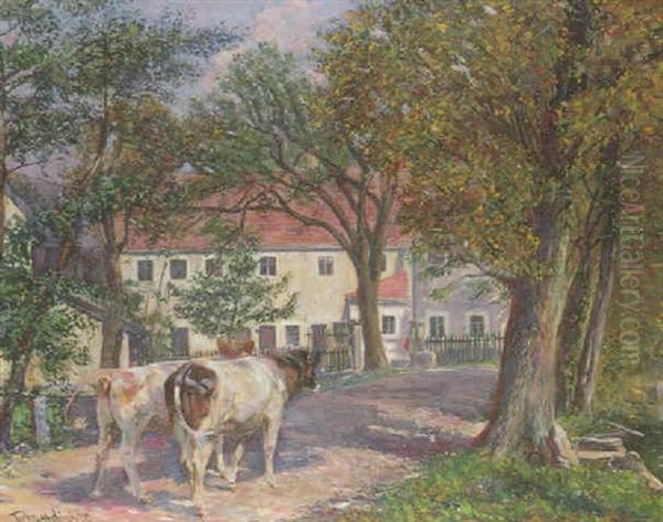 Kuhe Vor Einem Bauernhaus - view 1