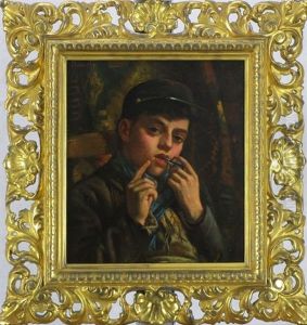 Civil War Soldier Playing A Mouth Harp by John Donaghy