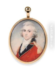 Bust Length, Wearing A Red Jacket With Blue Collar by John Donaldson