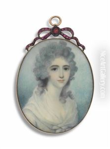 A Young Lady, In White Dress With Fichu by John Donaldson