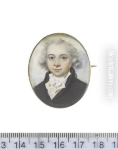 A Gentleman, Wearing Black Coat, White Waistcoat, Frilled Chemise, Stock And Tied Cravat, His Wig Powdered by John Donaldson