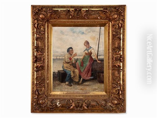 Boy & Girl At The Beach - view 1