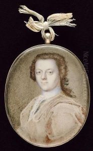 A Gentleman, Wearing A Pale Pink Cloak Over His Green And Yellow Coat, White Frilled Shirt And Stock, His Hair Curled And Worn En Queue thumbnail