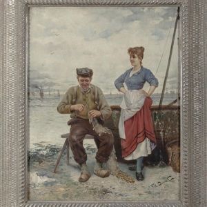 Mending The Nets by Frederick Reginald Donat