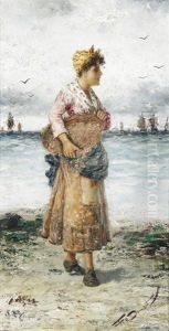 Portrats Eines Fischerpaars Als Gegenstucke by Frederick Reginald Donat