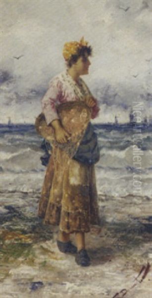 A Fisherman On The Beach - view 1