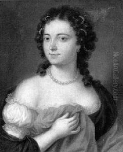 Bildnis Einer Dame Mit Perlenkette Und Perlenschmuck Im Haar by Johann Daniel Donat