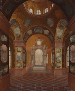 A Fantastic Church Interior by Gabriel Ambrosius Donath
