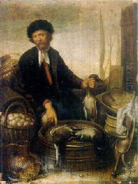 A Poultry Seller On A Quay - view 1