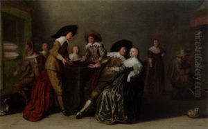Elegant Sallskap by Herman Mijnerts Doncker