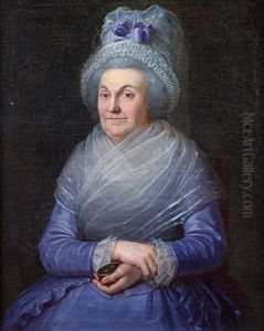 Portrait De Dame Au Bonnet De Dentelles by Guillaume Dominique Jacques Doncre