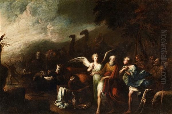 An Angel Leading Noah Into The Ark - view 1