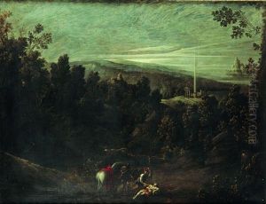 Le Bon Samaritain Dans Un Vaste Paysage by Giovanni Andrea (il Mastelletta) Donducci