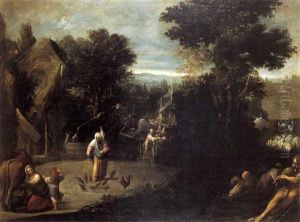 Scena Di Genere by Giovanni Andrea (il Mastelletta) Donducci
