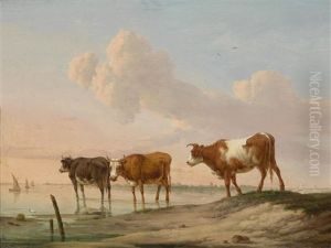 Kuhe Am Wasser by Dionys van Dongen