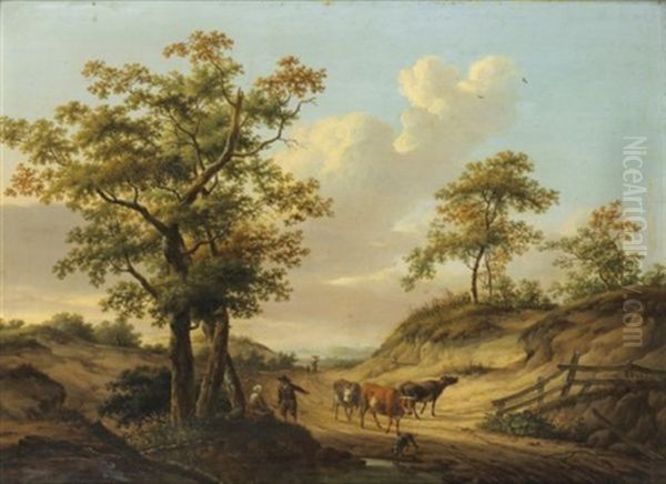 Troupeau De Vaches Sur Un Chemin - view 1