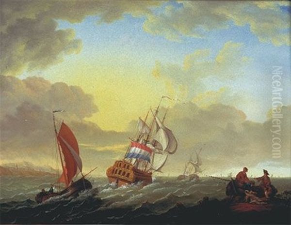Navire Hollandais Aux Abords D'un Rivage - view 1