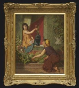 Kvinna I Fonster Med Amfora by Otto Donner von Richter
