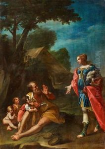 Erminia Among The Shepherds by Girolamo Donnini