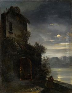 Moine Au Clair De Lune by Desire Donny