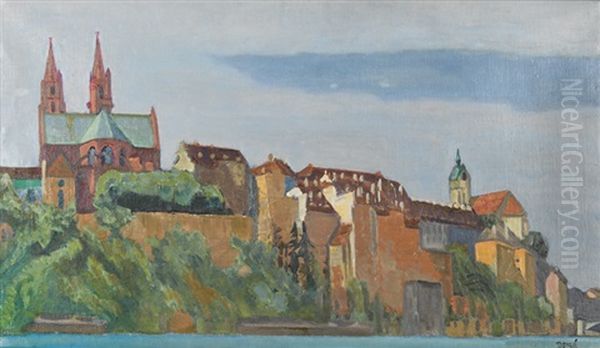 Rheinufer Mit Basler Munster - view 1