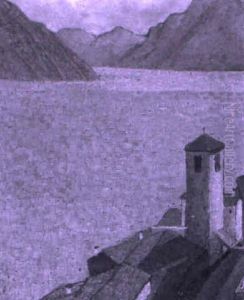 Tessiner Landschaft Mit See by Paul Donze