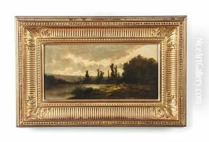 Flusslandschaft In Frankreich by Charles Donzel