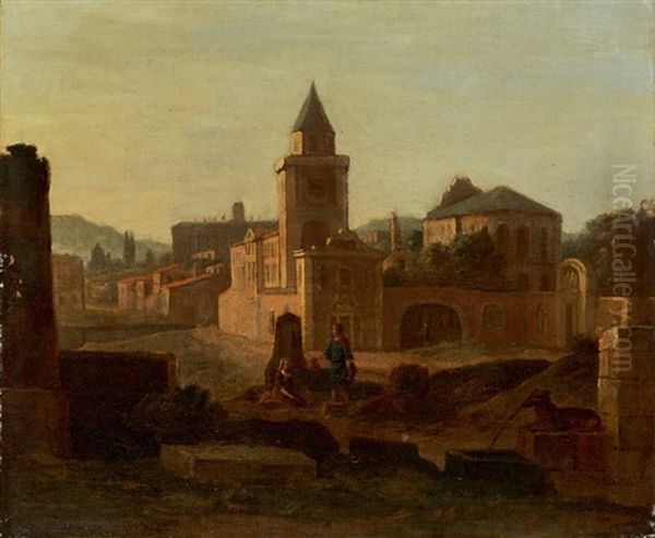 Stadtansicht Mit Figurenstaffage - view 1