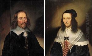 Portrait Of Hendrick Van Soeteren, Burgomaster Of Calcar Wearing Black Costume With Lace Collar