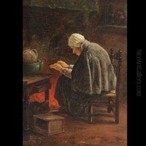 Woman By The Fire by Adriaan Van Doorn
