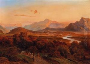View Of Salzburg by Agathe Doposcheg-Schwabenau