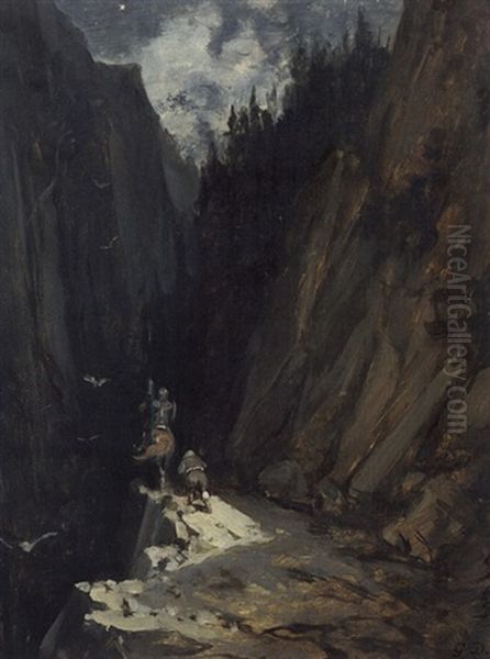 Scene De Don Quichotte De Cervantes, Dans Le Passage Des Pyrenees - view 1