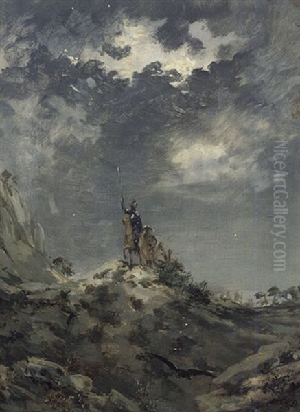 Scene De Don Quichotte De Cervantes, Dans Le Passage Des Pyrenees - view 1