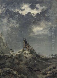 Scene De Don Quichotte De Cervantes, Dans Le Passage Des Pyrenees by Gustave Dore