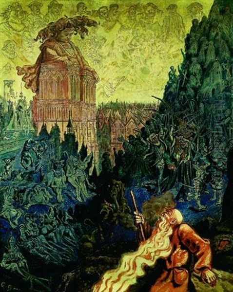 Le Juif Errant Et Gargantua (study) - view 1