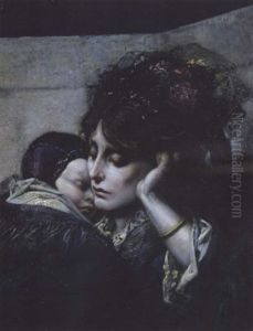 Mother And Child, London Bridge by Gustave Dore