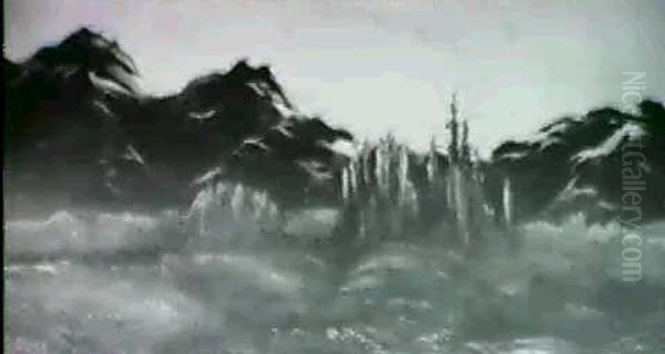 Mountain Landscape With Balloon - view 1