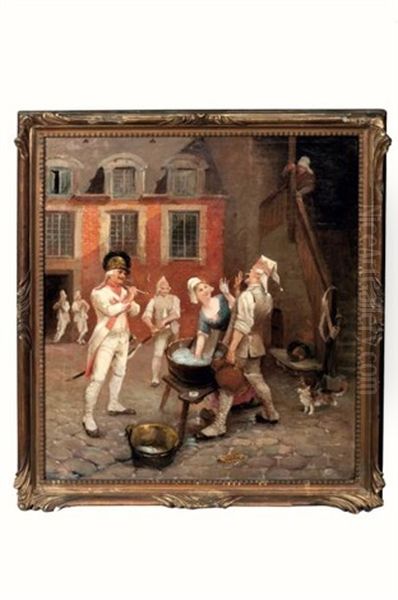 Les Soldats Et La Lavandiere - view 1