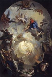 Mariae Himmelfahrt, In Der Bildmitte Das Marienmonogramm