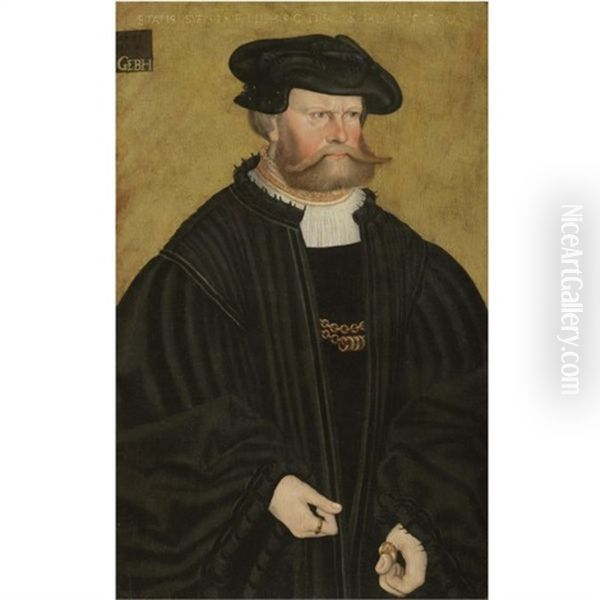 Portrait Of Graf Phillip Von Solms, In Black, With A Black Hat, At The Age Of Fifty-one - view 1