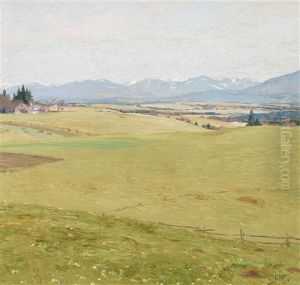 Alpine Landscape With Jochberg And Heimgarten by Ernst Dorn