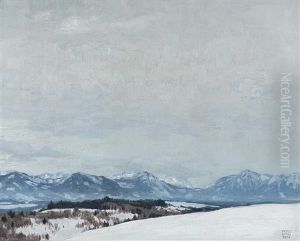 Winterlandschaft Am Tegernsee by Ernst Dorn